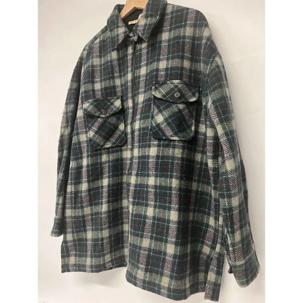 Vintage Weekend Provisions Jacket Wool Blend Zip Up Shacket Large